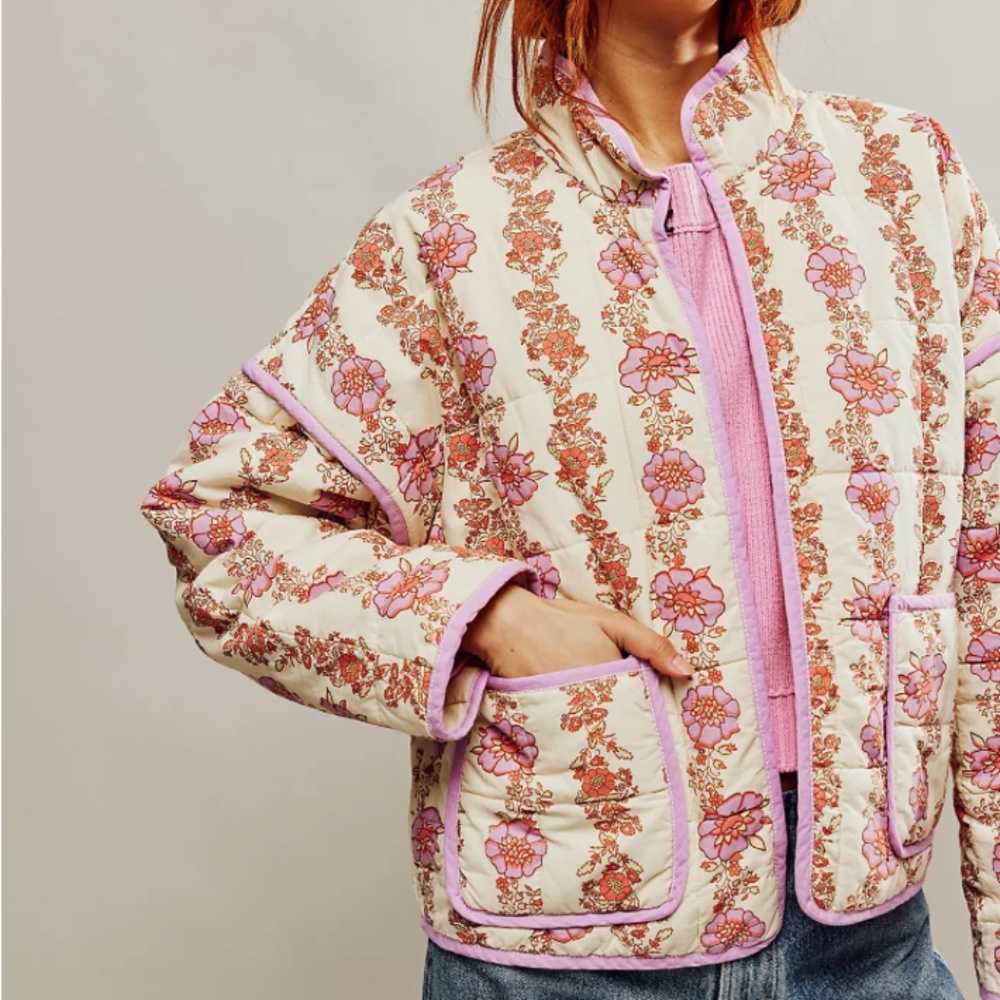 Free People Chloe Jacket - Tea Combo Color - Size Large